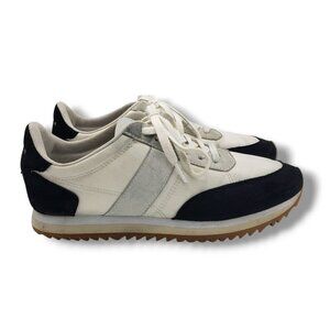 J Crew Trainers Womens 7.5 Black Colorblock Suede Retro‎ Sneakers BA972
